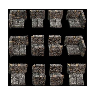Dwarven Forge Dwarvenite Bemaltes Dungeon Passage Paket #3 NM