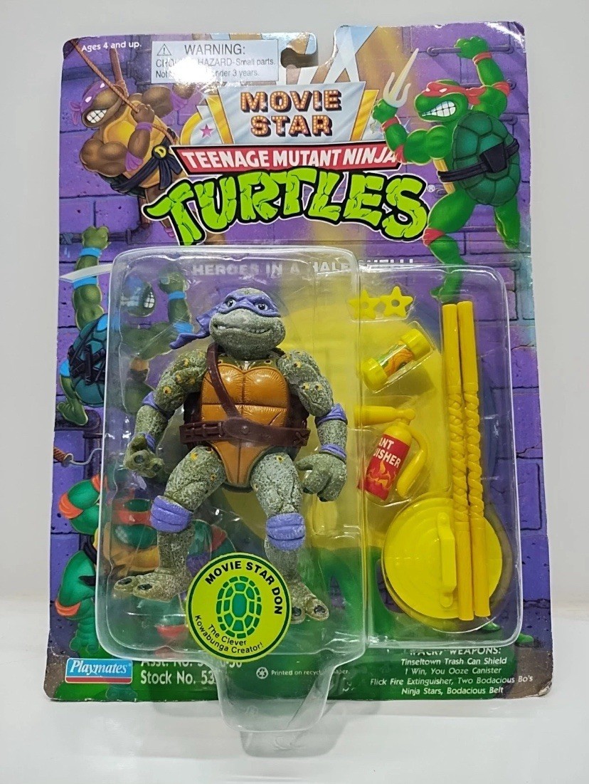Ninja Turtles Movie Star Donatello 1995 Playmates Variant Yellow
