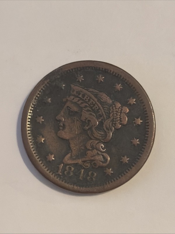 1848 USA Braided Hair Cent