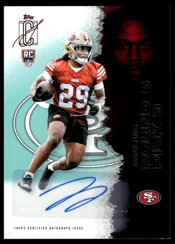 2025 Topps Signature Class Aqua Jordan James Rookie Auto 017/225 San Francisco