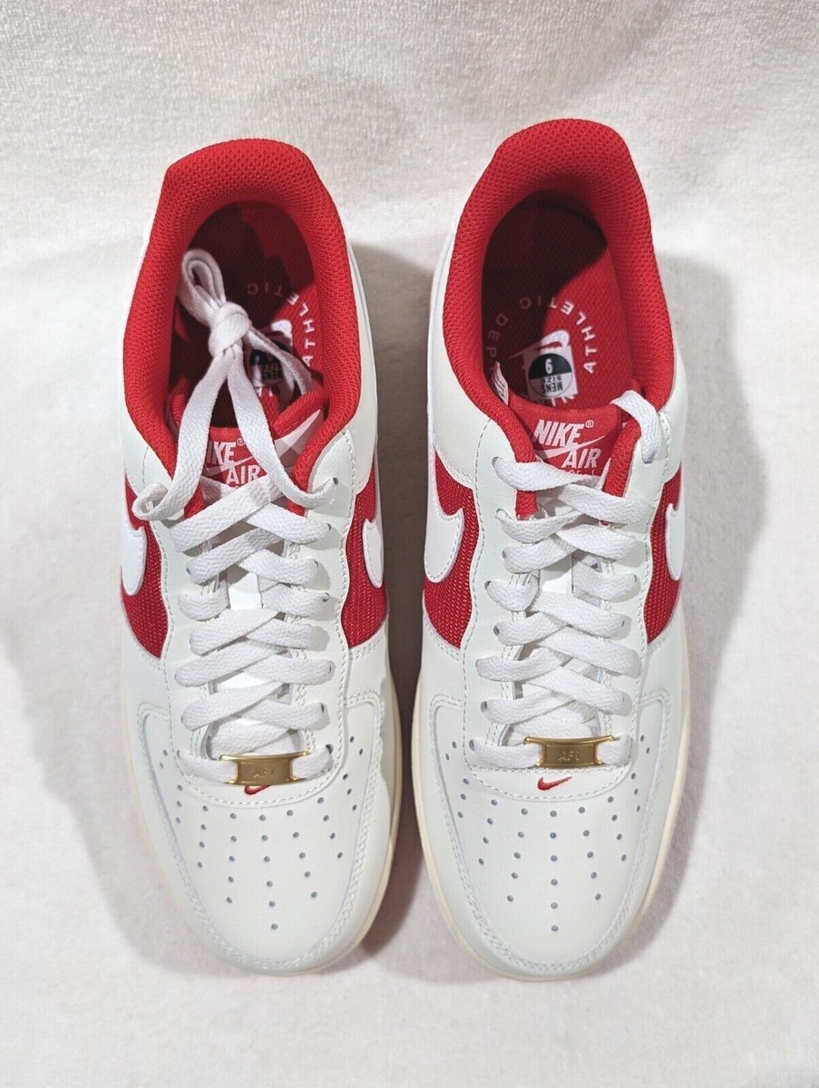Nike Air Force 1 '07 Sail/University Red AF1 Men's Sneakers-Multi
