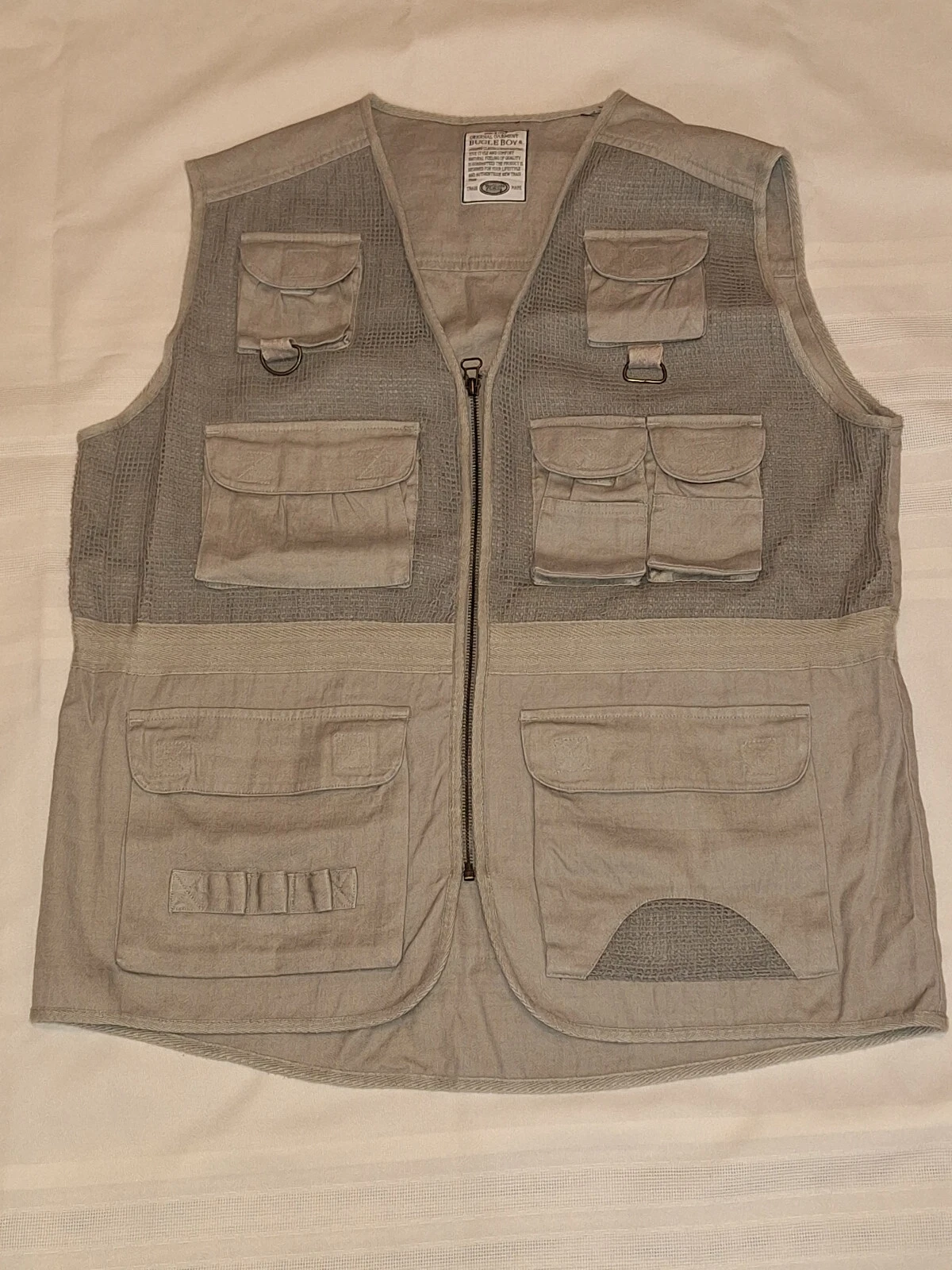 Bugle Boy Fishing Safari Photographer Vest Hiking Travel Size Large Vintage READ