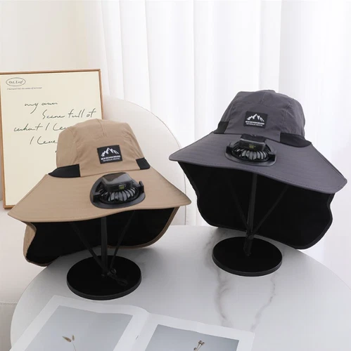 Hat with Fans Solar Power for Men Women Sun USB Charging Sombrero Con Ventilador