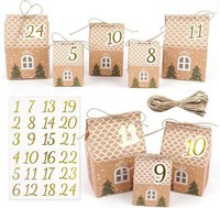 Adventskalender Zum BefüLlen HäUser 24 Boxen Zahlenaufklebern Diy