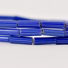 Old Chevron Venetian Blue Trade Beads 31 Inch