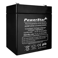 PowerStar 12V 4Ah Battery Replaces 5AH SA1250 5AH/20HR CP1250H CP1250 UB1250