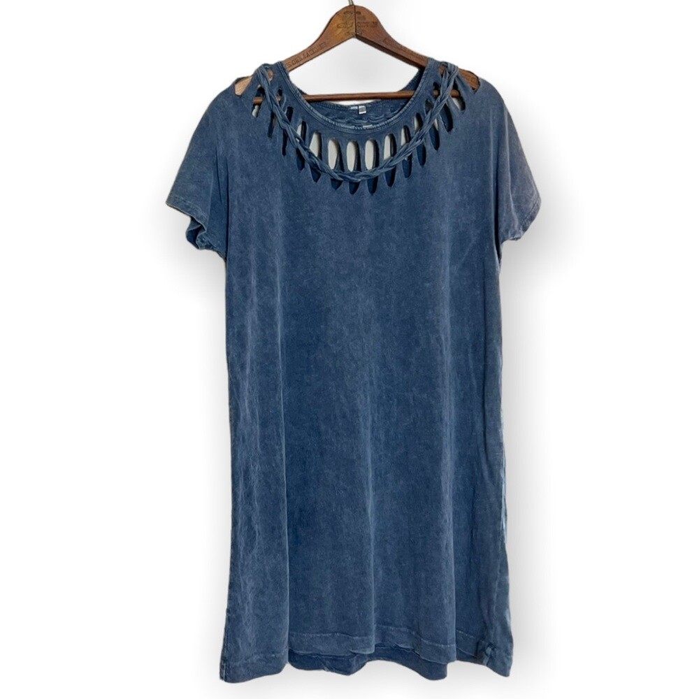 cotton cutout dress Eva Poplin Cotton Cutout Midi Dress