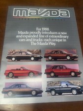 1988 Mazda Cars Trucks Advertising Brochure Booklet illustrated Vintage
