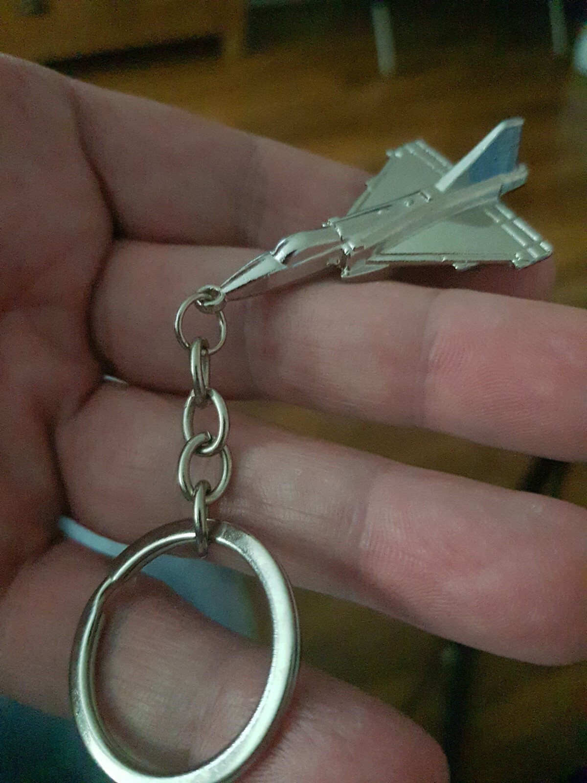 Eurofighter Typhoon Silver Pewter Keyring