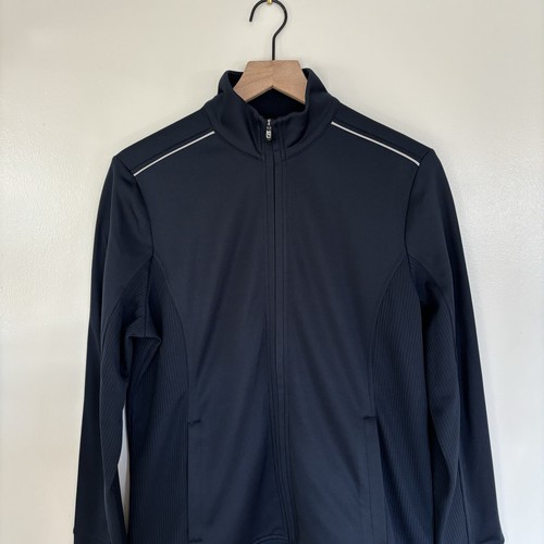 Cutter Buck Jacket Women L WeatherTec Ridge Water Wind Resistant Full Zip Navy - Picture 3 of 17