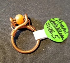 Authentic Ancient Roman Carnelian HEALING Copper Paleo Ring Sz 5 FOCUS CENTERING