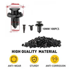 100Pcs Clips for Hole Plastic Rivets Retainer Fender Bumper Push Pin Fastener