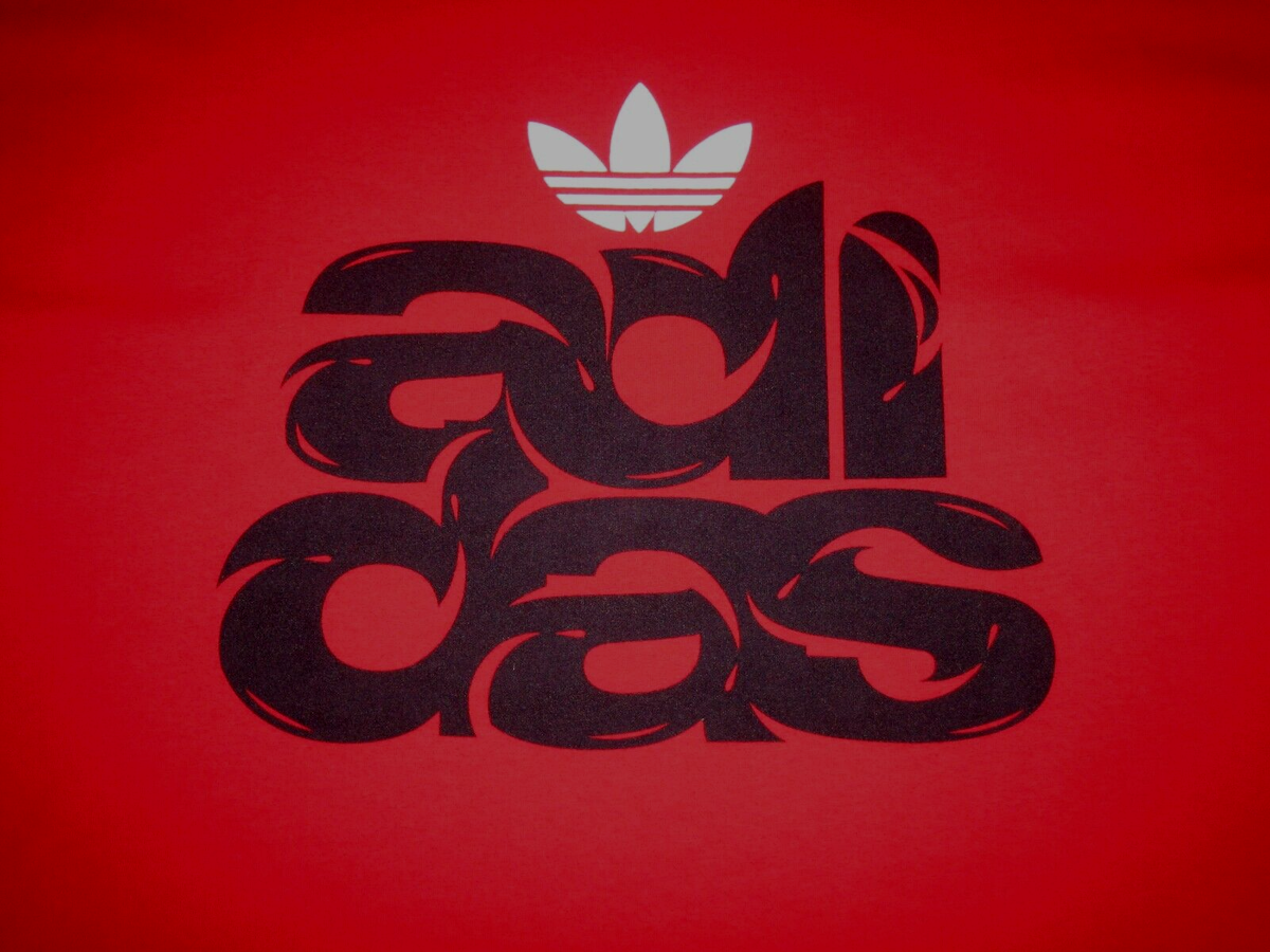 Adidas Originals “adidas” Logo T-Shirt Red/White/Navy Men's 2XL