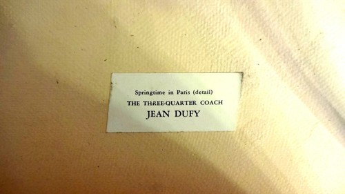 Jean Dufy Graphikdruck - The Three-Quarter Coach - Springtime in Paris - Bild 2 von 3