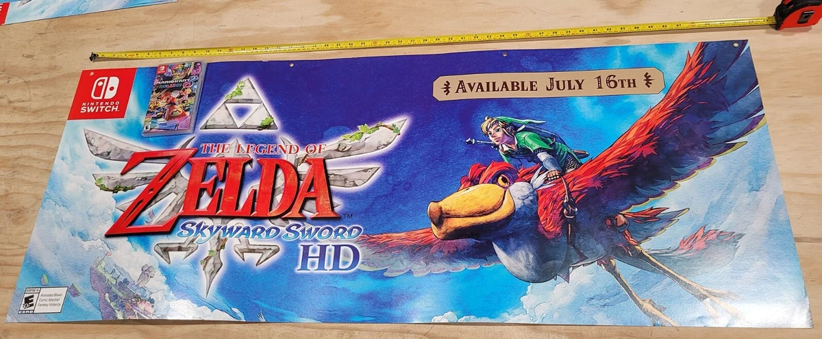 HUGE Official Legend Of Zelda Skyward Sword Nintendo Store Display Banner  Switch