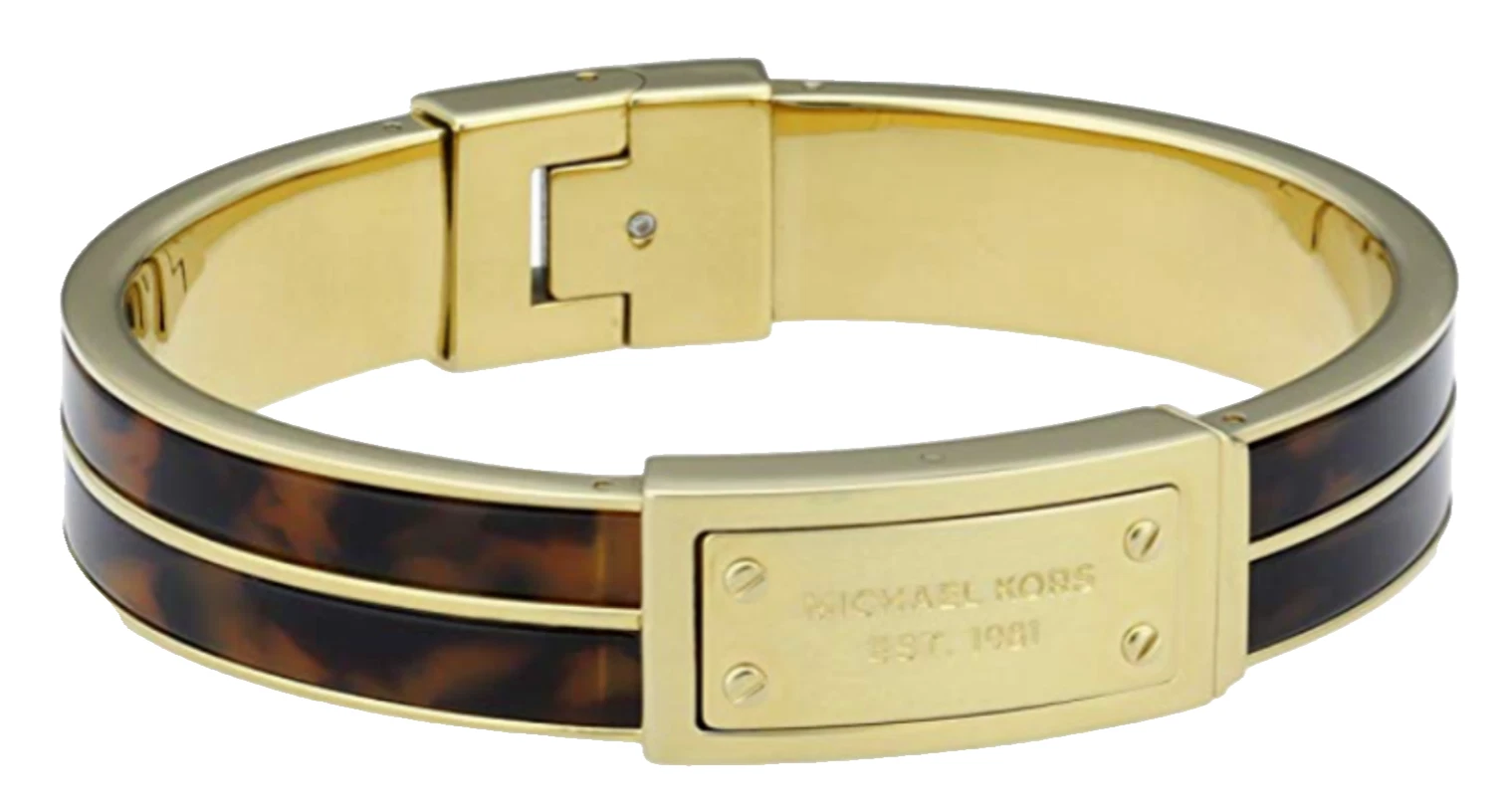 Bracciale MICHAEL KORS logo placca oro giallo e tartaruga MKJ2247710 + SCATOLA