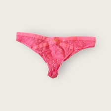Lane Bryant Cacique Pink Crush Lace Dipped Tanga Panty sz 14/16 5686
