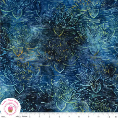 EXPRESSION BATIKS TJAPS BTPT1105 Blue Multi  RILEY BLAKE BATIKS Quilt Fabric