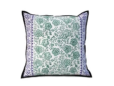 Indian Green Floral Cushion Covers All Size Cotton Quilted Pillow Cover Throw US