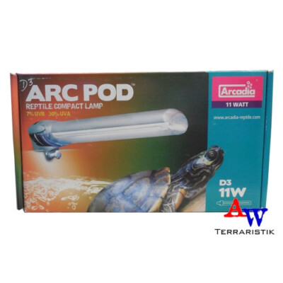 Arcadia Arc Pod Reptile Compact Lamp - Vivarienleuchte inkl UVA/UVB Leuchtmittel