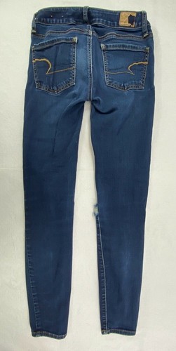 American Eagle AEO Womens Super Stretch Jegging Jeans Size 00 Short Dark Wash - Picture 3 of 12