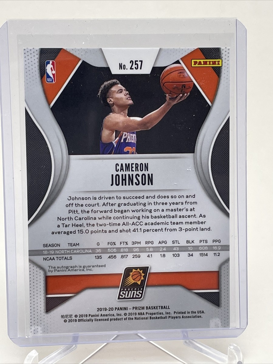 2019-20 Prizm #257 Cameron Johnson Auto Rookie Autograph RC 2019-20 Prizm #257 Cameron Johnson Auto Rookie Autograph RC
