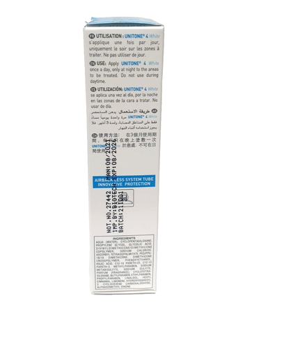 Isis Pharma unitone 4 White De Pigmentation Cream remove dark brown spots 30 ML - 第 7/7 張圖片