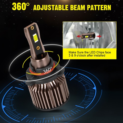For 2016-2018 Dodge RAM 1500 2500 3500 Led Headlight High/Low beam Combo Bulb Q7 - Picture 8 of 18