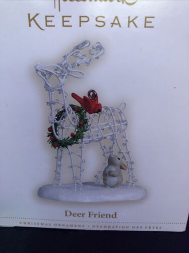 2006 Hallmark Winter Garden: Deer Friend Metal Deer Yard Statue SDB w/ Price Tab - Picture 2 of 12