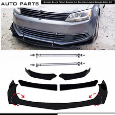 For Vw Scirocco R-line Front Bumper Spoiler Lip Splitter Body Kit Gloss Black