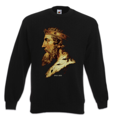 Alfred The Great Sweatshirt Pullover Portrait Kingdom Wessex Anglo-Saxons