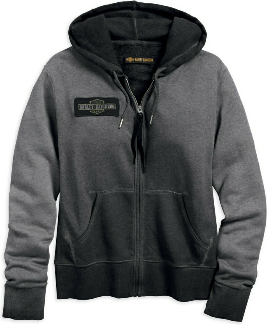 Harley Davidson Women's Embroidered Eagle Zippered Hoodie 99032