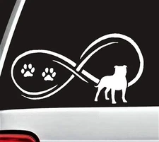Pit Bull Natural Ear Infinity Pitbull Decal Sticker Car Truck SUV Van J1050