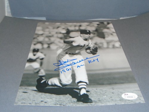 Foto autografiada por Don Schwall de los Medias Rojas de Boston 8x10 certificado de autenticidad JSA 1A - Imagen 2 de 4
