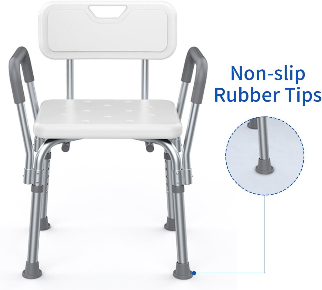 4 Pack Replacement Feet for Shower Chair Bath Seat 11/8"Slope Rubber