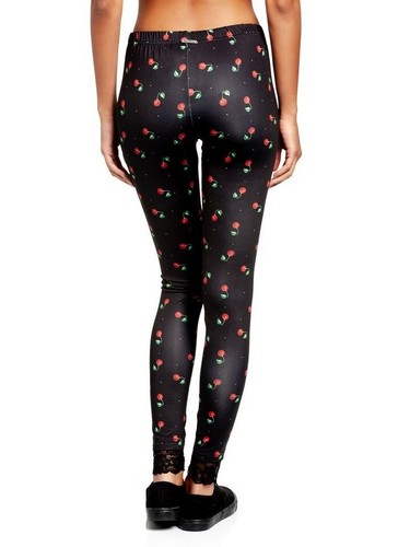 Pussy Deluxe Leggings Donna Dotties Leggings Nero/Bianco - Foto 9 di 15