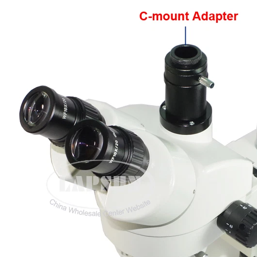 7X-45X Trinocular Industrial Stereo Microscope + 200X USB HDMI HD C-mount Camera