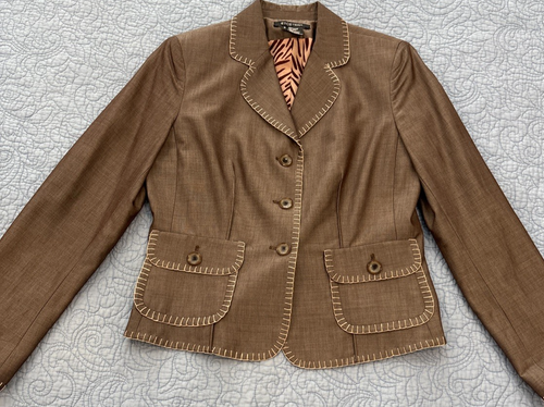 Etcetera Size 8 Pants Suit Taupe 2 Pc Modern Career Professional - Picture 2 of 11
