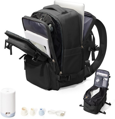 Vacuum Backpack Travel | Airback Carry-On with Pump, Compression, Waterproof
