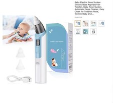 Rechargeable Electric Baby Toddler Nose Sucker Aspirator Cleaner 6 Suction Level