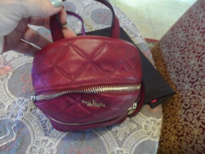 New Kate Spade NY Burgundy Leather Quilted Mini Backpack | eBay display picture 2