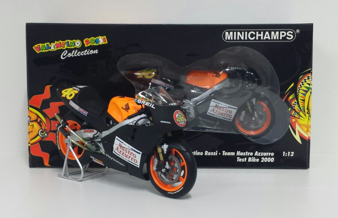 MODELLINO MOTO 1:12 VALENTINO ROSSI MINICHAMPS HONDA HRC NSR 500
