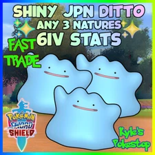 ✨ 6IV SHINY JAPANESE DITTO  🚀ANY 3 NATURES 🚀 POKEMON SWORD & SHIELD SWSH