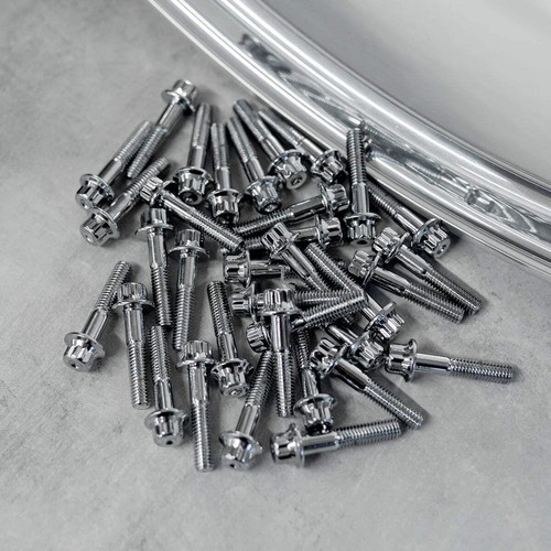 160x M6 32mm Chrom verchromt 3tlg Felgen Schrauben BBS OZ Schmidt Drei teilige - Bild 2 von 2