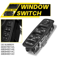 Driver Door Left Master Window Switch For 2017-2019 Dodge Journey 68307001AA