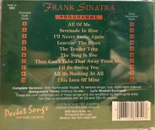 1051 FRANK SINATRA  POCKET SONGS/ JUST TRACKS KARAOKE CDG  LOT MI