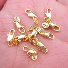 Wholesale 20-50PCS Jewelry Findings 18K Yellow Gold Filled GF Lobster Clasps