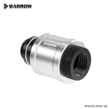 Barrow G1/4" Water Valve Drain Flat Push Type Male to Female TTLPFG V2 Silver