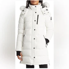 Moose Knuckles Watershed Genuine Shearling Trim Down Parka size XL Milkyway