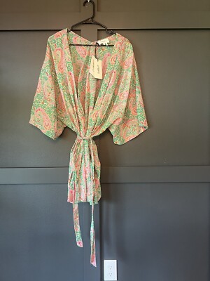 Ba&sh Olsen Paisley Belted Jacket Kimono size Small